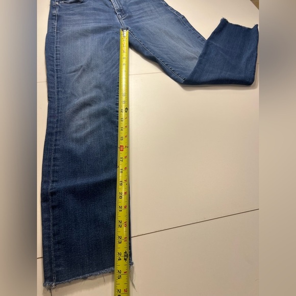 Mother Denim 29 high waisted looker ankle fray skinny Jeans stretch blue - Picture 5 of 15